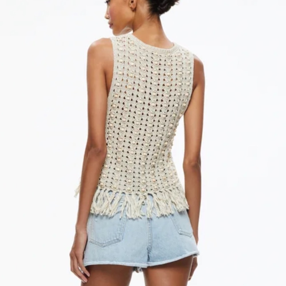 Alice and Olivia Reva top with wooden beads - Picture 3 of 11